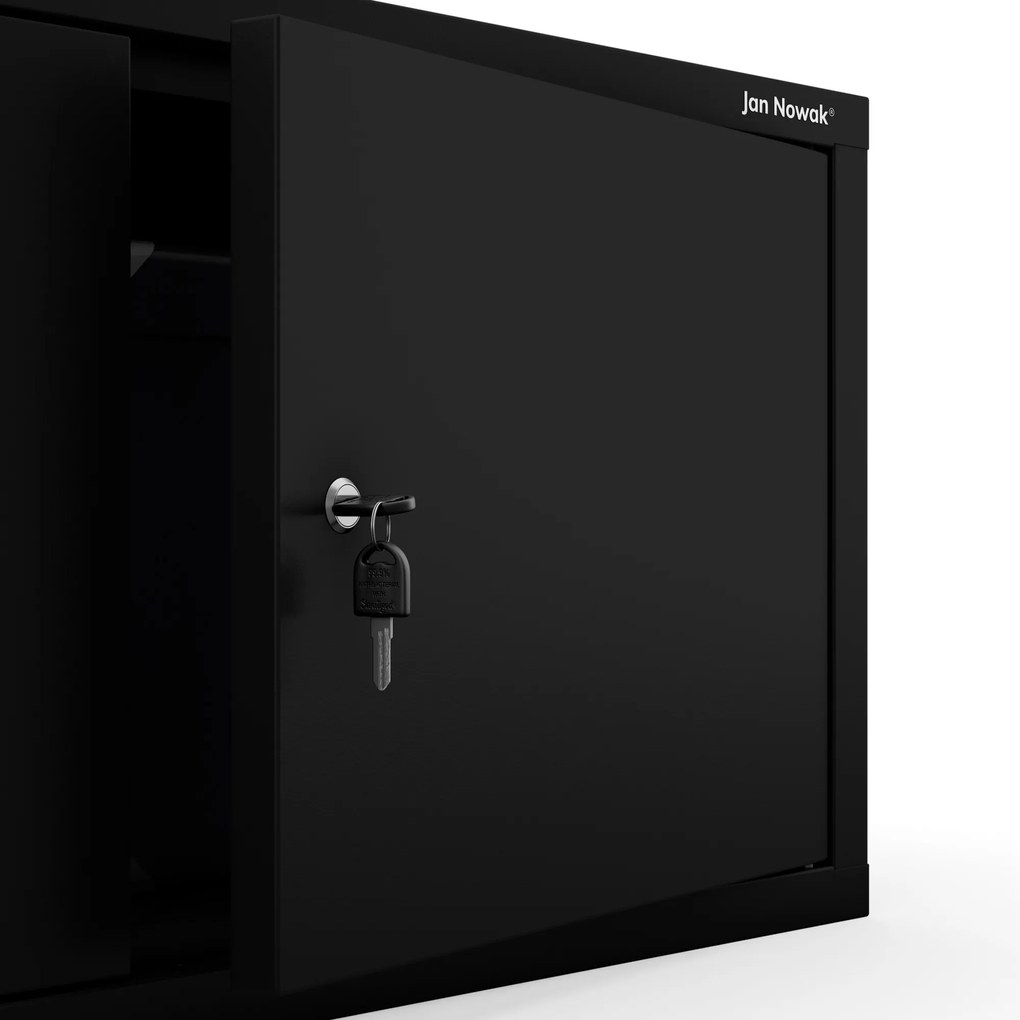 Nadstavec na šatníkovú skriňu EWA Compact 800 x 380 x 400 mm, čierny