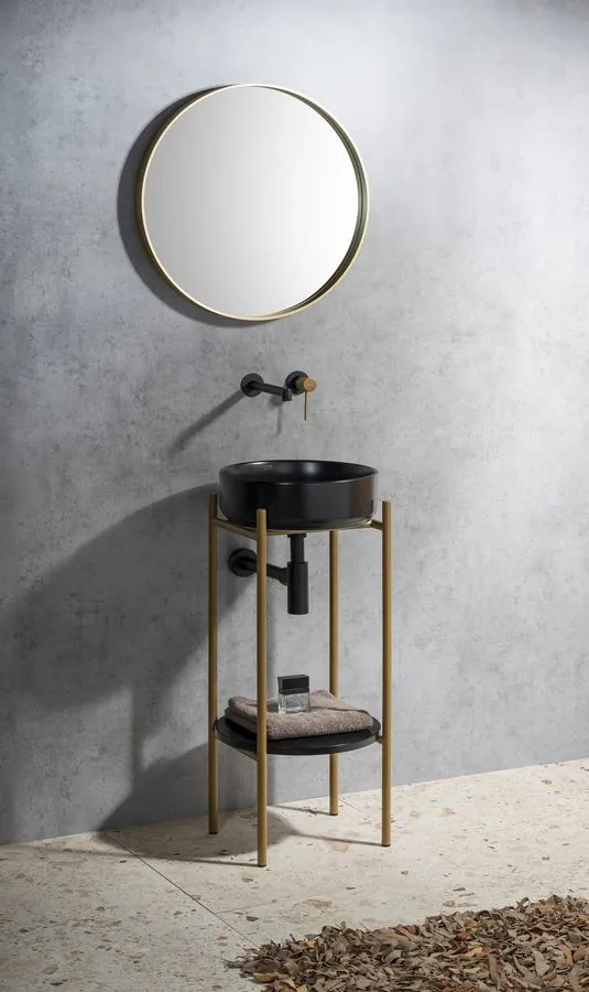 Sapho Sapho, PUNO podstavec s umývadlom 375x870x448xmm, zlatá mat, SKA380-5-01