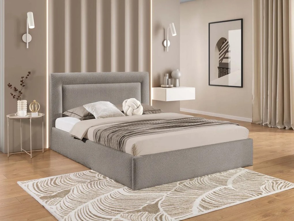 Čalúnená posteľ s úložným priestorom Enserio, Rozmer postele: 180x200, Dostupné poťahy: Coral 50