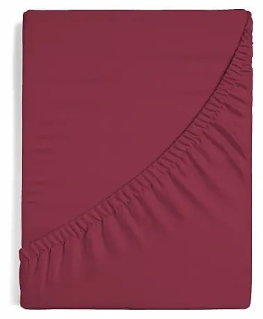 Napínacia plachta na matrac- burgundské Jersey 140/200/25