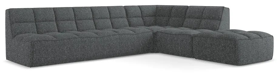 Tmavosivá modulárna rohová pohovka (variabilná) Kalai – Makamii