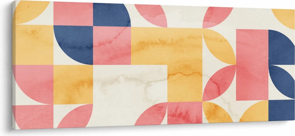 Obraz - Abstrakcia s retro vzormi (120x50 cm)