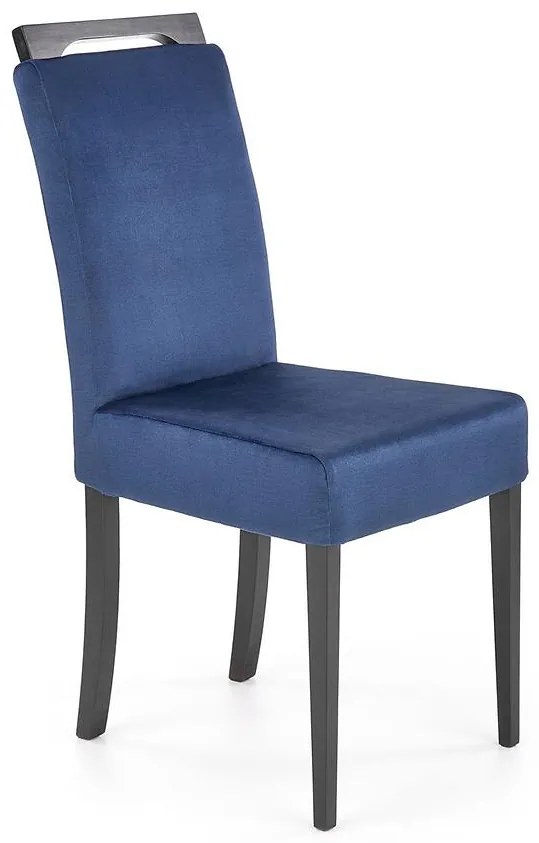 Stolička Clarion 2 drevo/velvet čierna/monolit 77