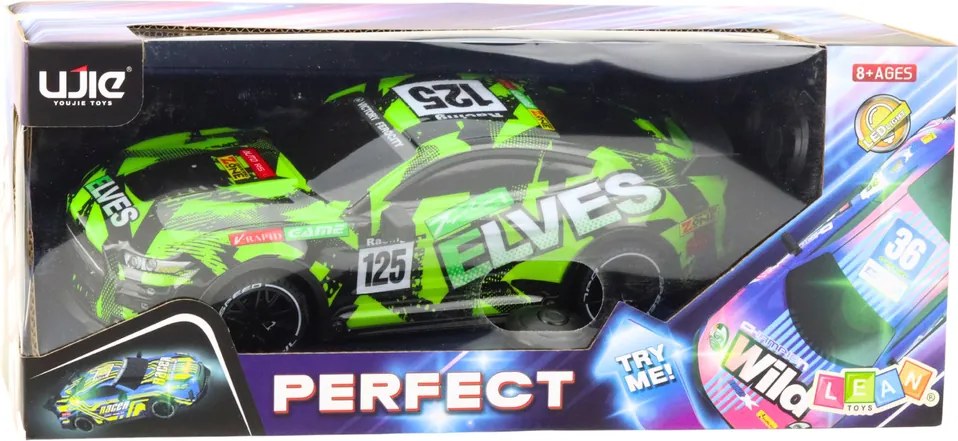 LEAN Toys Športové auto na diaľkové ovládanie Pilot Sound Green