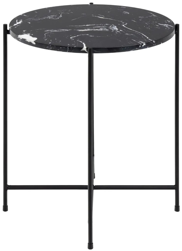 Odkládací stolek Avila II mramorově černý