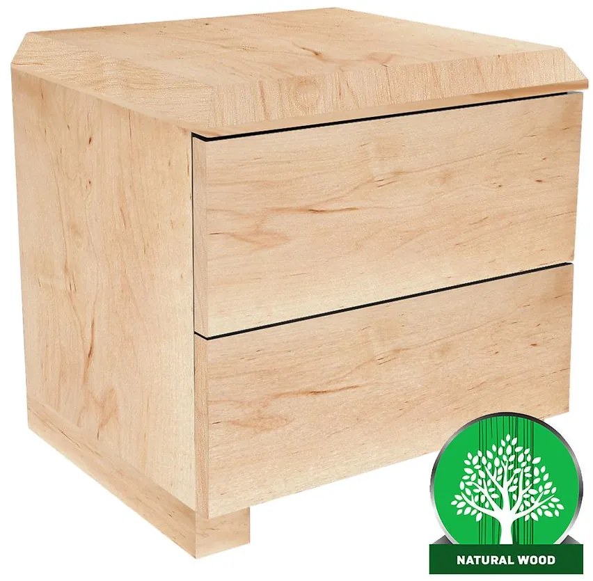 Nočný stolík D-Form 2x Zásuvka Natural Jelša