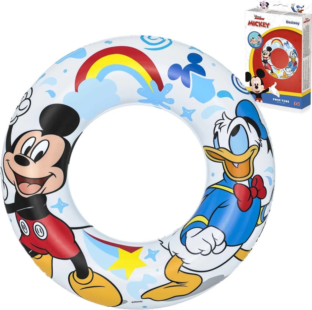 Plávacie koleso Miki a Donald, priemer 56 cm, Bestway 91004