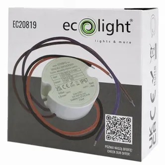 ECOLIGHT Zásuvný zdroj 24V - 30W - 1,25A - IP67 vodeodolný pre LED pásik