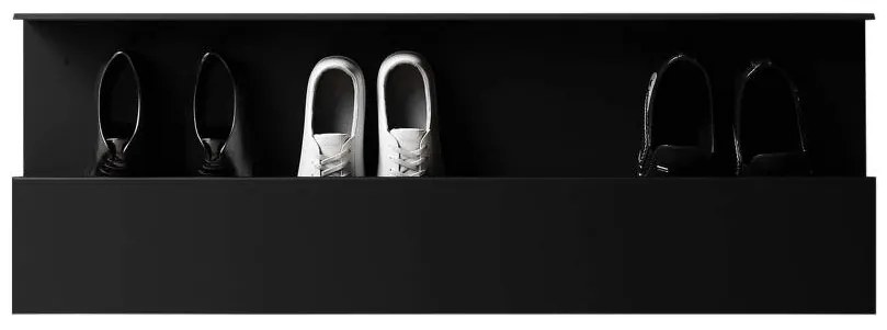 Nichba Nástenný botník Shoe Box 100cm, black