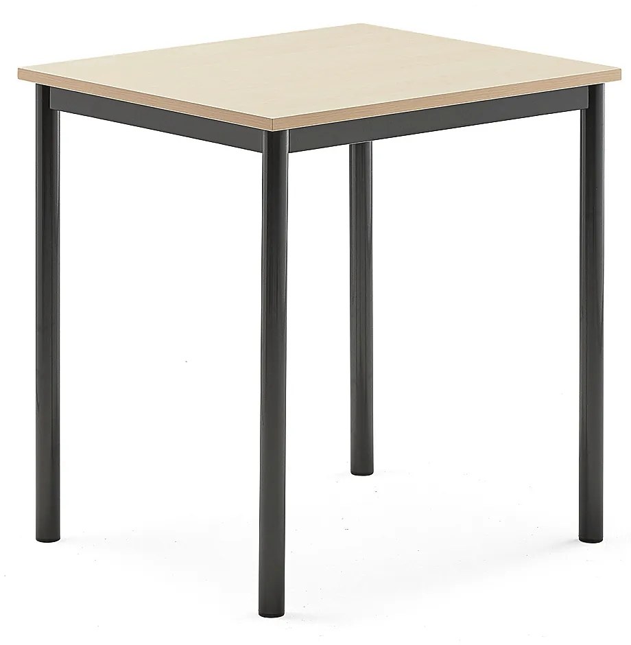 Stôl SONITUS, 700x600x720 mm, HPL - breza, antracit