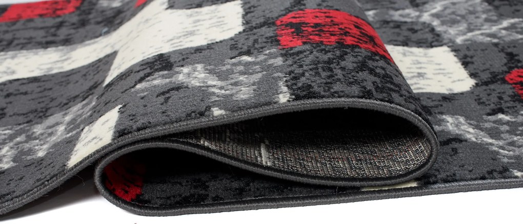 TA Koberec D322A TMAVO SIVÁ LACNÁ PP CRM Rozmer: 100x250 cm