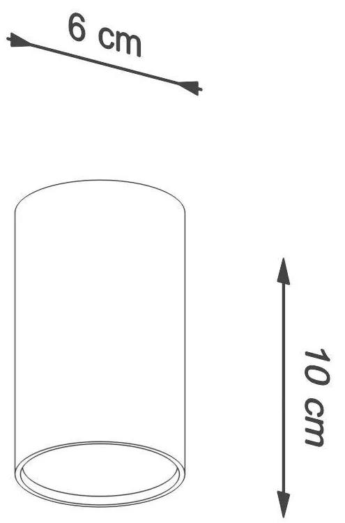 Stropné svietidlo Lagos, 1x čierne kovové tienidlo, (10 cm)