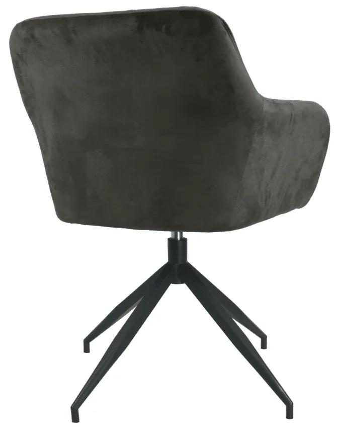 Kondela Otočná stolička, hnedá Velvet látka/čierna, VELEZA NEW 113508