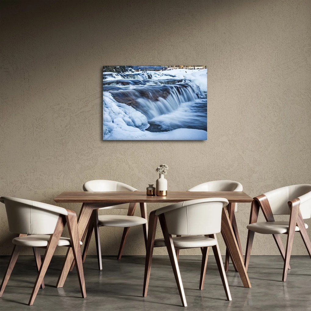 Obraz rieky v zime (70x50 cm)