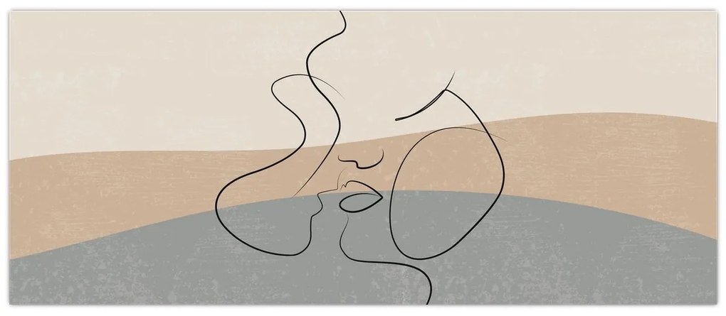 Obraz - Line art bozk (120x50 cm)