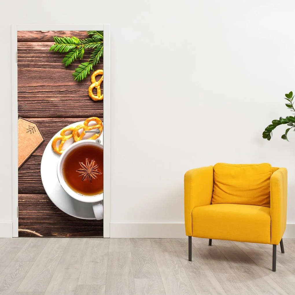 Fototapeta na dvere - Hrnček s dekoráciami (95x205cm)