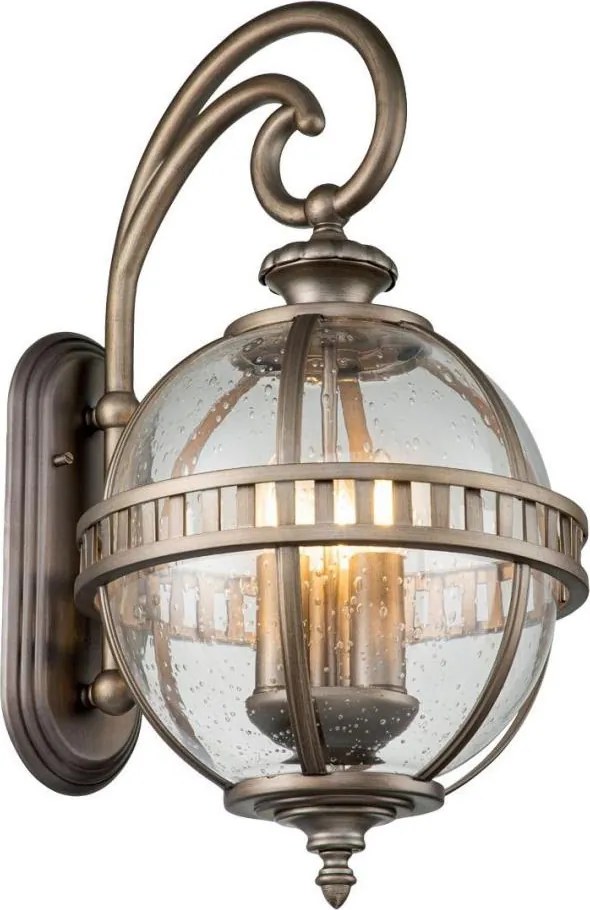 Kichler KL-HALLERON-2M-BU - Vonkajšie nástenné svietidlo HALLERON 3xE14/40W/230V IP44