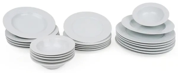 Jedálenská súprava 24 ks biela/porcelán
