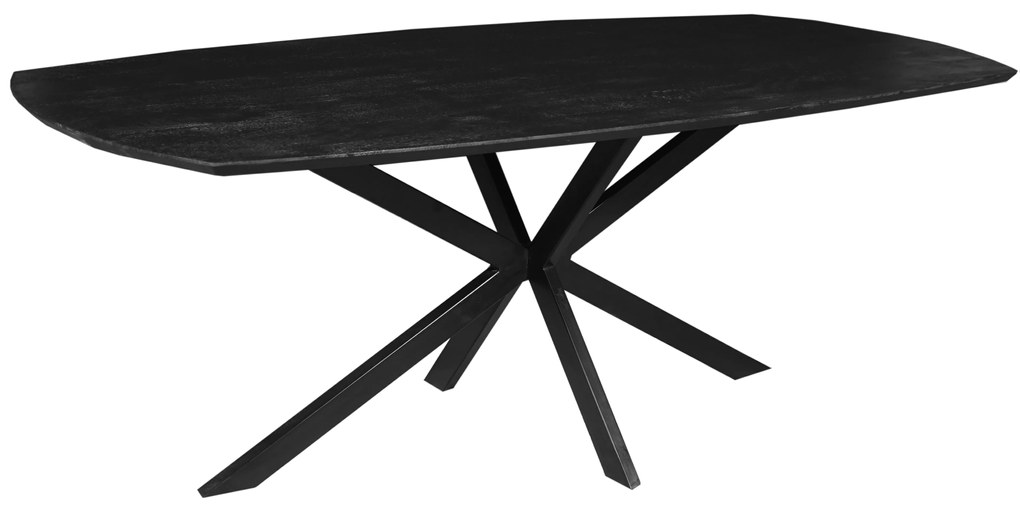 Dánsky jedálenský stôl z mangového dreva Vicenza Black oválny 210x100 cm Mahom