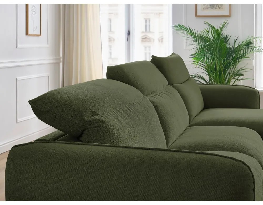 Zelená rozkladacia rohová pohovka (variabilná) Achille – Bobochic Paris