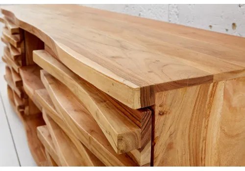 TV-skrinka 39737 150cm Relief Drevo Acacia - PRODUKT JE SKLADOM U NÁS - 1Ks  - Komfort-nábytok