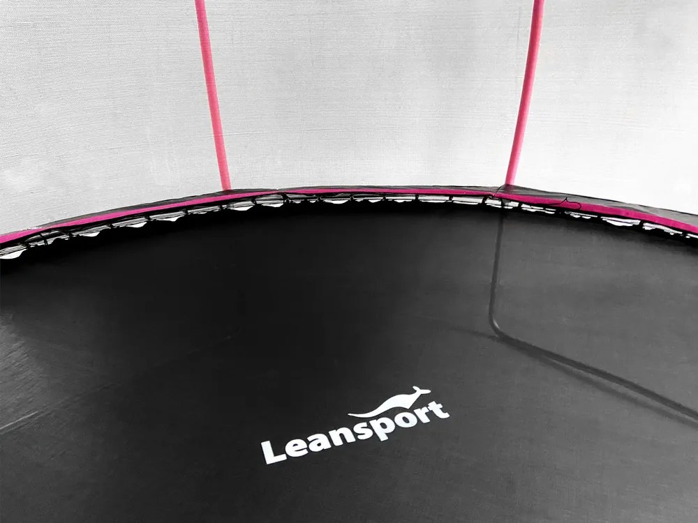 Trampolína LEAN Sport Max 14 stôp čierna a ružová