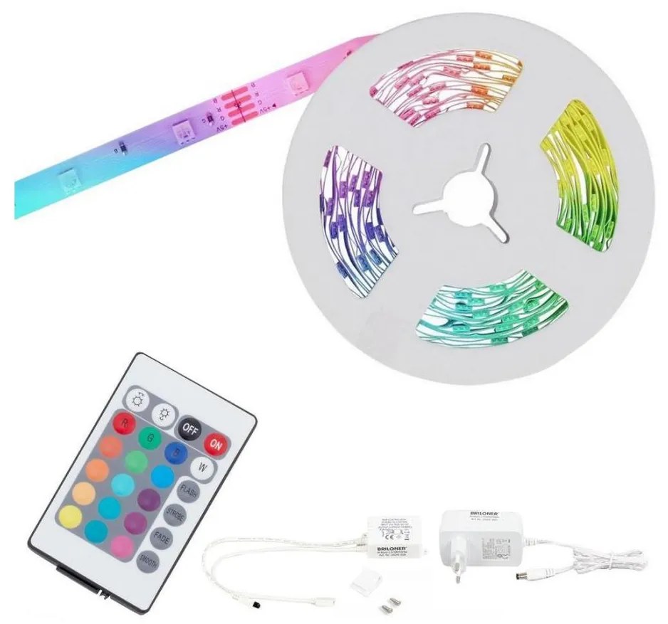 Brilo - LED RGB Stmievateľný pásik 11,5m LED/24W/230V + DO BL1221
