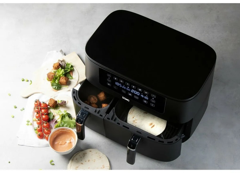 DOMO DO546FR digitálna dvojitá fritéza s horúcimvzduchom, 3+6 l