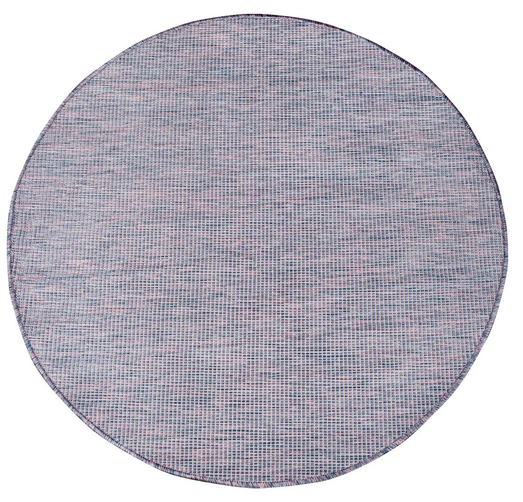 Dekorstudio Šnúrkový okrúhly koberec PALM 2778 - ružovomodrý Priemer koberca: 120cm