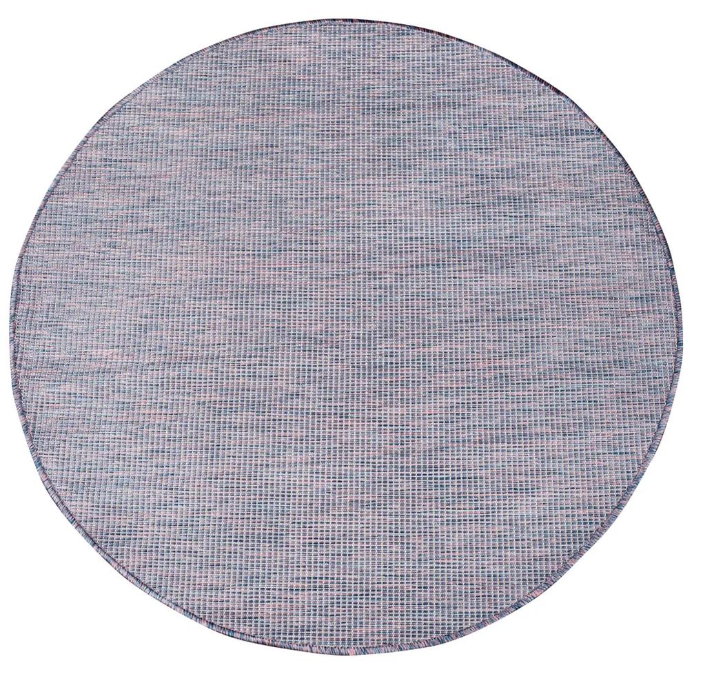 Dekorstudio Šnúrkový okrúhly koberec PALM 2778 - ružovomodrý Priemer koberca: 160cm