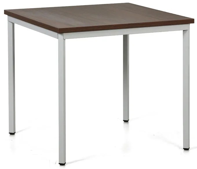 Jedálenský stôl TRIVIA, 80x80 cm, sivá podnož, orech