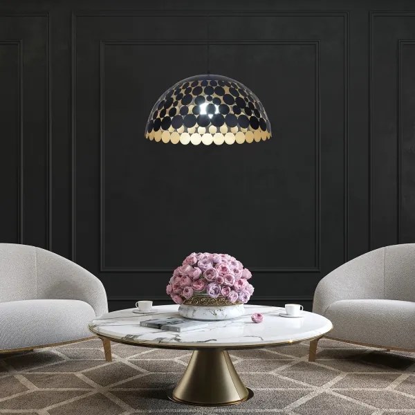 Luster na lanku LISA BLACK 1xE27/60W/230V