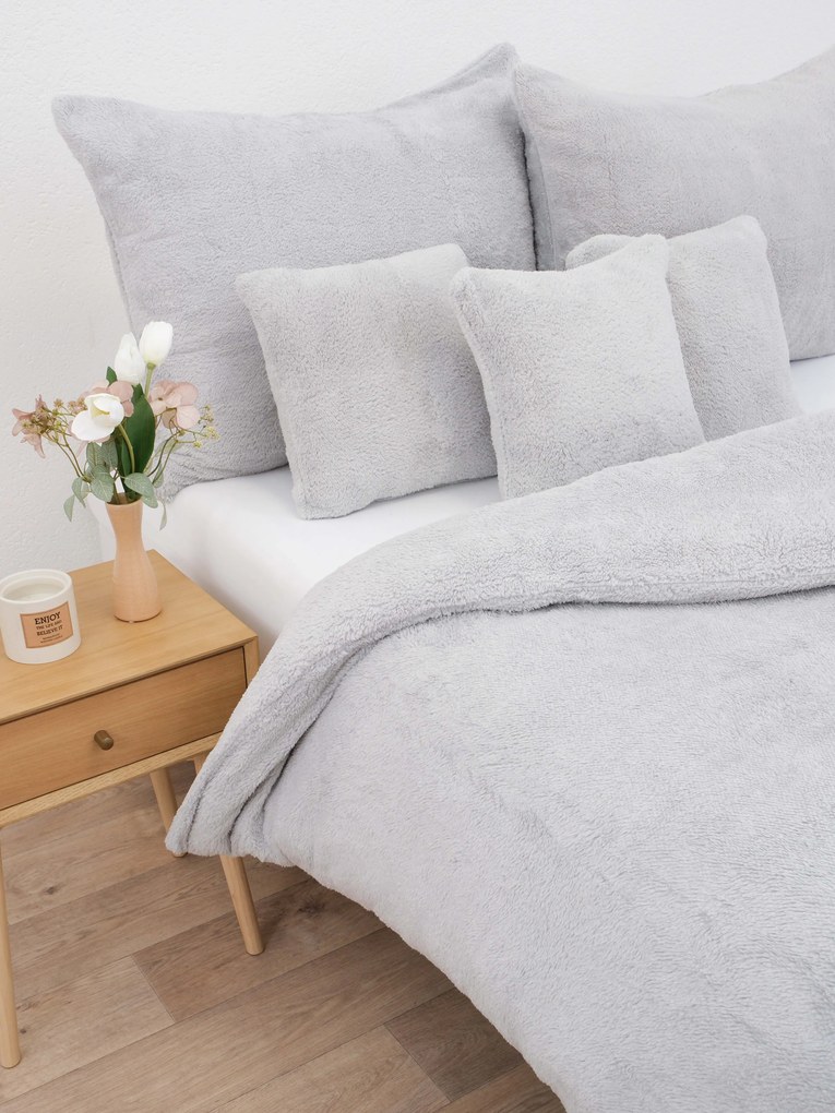 Baránkové obliečky mikroplyš Exclusive - Teddy svetlo sivé