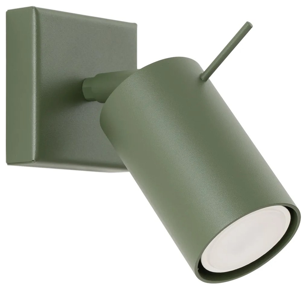 Bodové svietidlo Ring, 1x olivové kovové tienidlo, (možnosť polohovania)