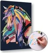 Maľovanie podľa čísel FAREBNÝ KÔŇ – nízka náročnosť