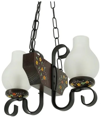 Brilagi - Luster na reťazi QUEEN 2xE14/40W/230V buk/wenge