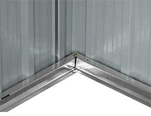 Záhradný domček BestBerg ZDR-2A / 2,4 m² / 110 x 217 x 191 cm / sivá