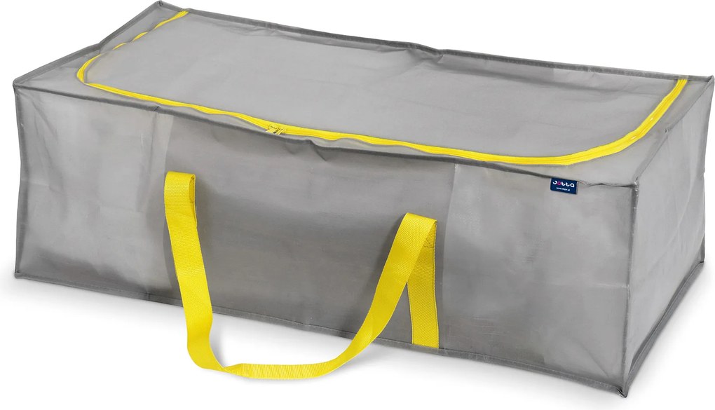 Domo Living Pevný úložný vak na zips 120 l JOTTA DOMO, 45 x 90 x 30 cm, sivo-žltý