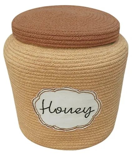 Svetlohnedý látkový detský kôš na hračky ø 28x27 cm Honey Pot – Lorena Canals