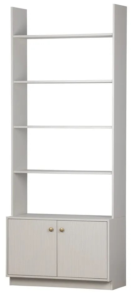 Svetlosivá modulárna knižnica z borovicového dreva 80x200 cm Madu – WOOOD