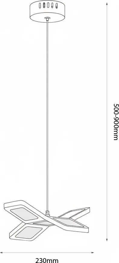 Závesné LED svietidlo Pixels, 1x LED 25w, 4000k, w