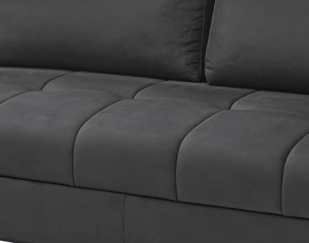 Rohová sedacia súprava Paris, antracitová látka, ľavý roh
