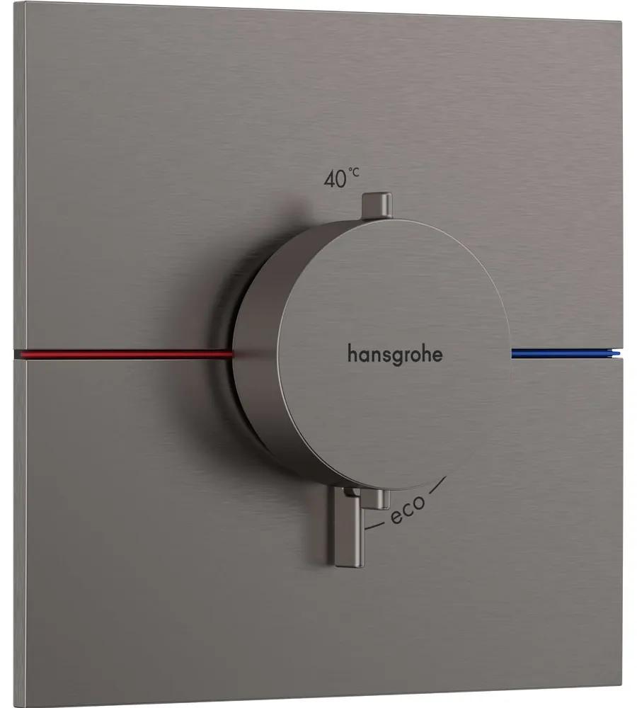 HANSGROHE ShowerSelect Comfort E termostat pod omietku, kartáčovaný čierny chróm, 15574340