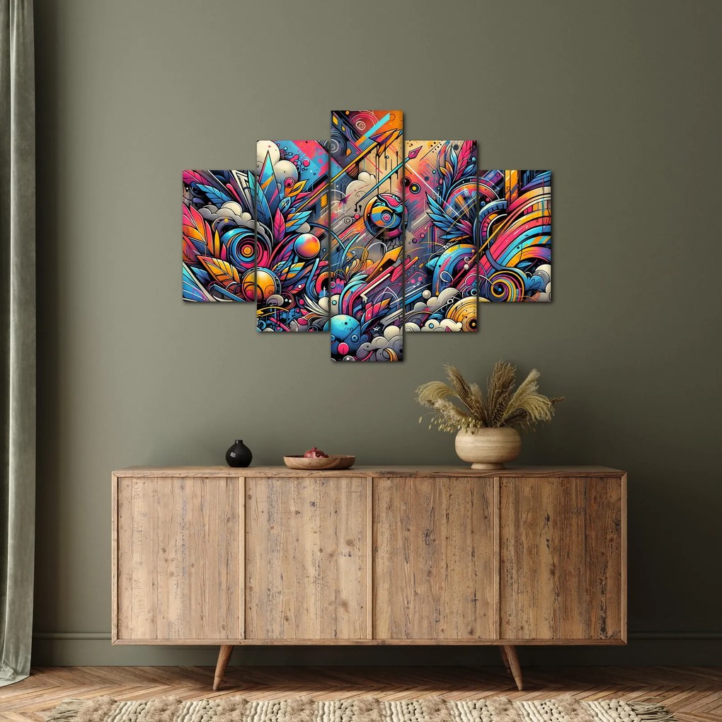 Obraz - Pestrofarebné graffiti (150x105 cm)