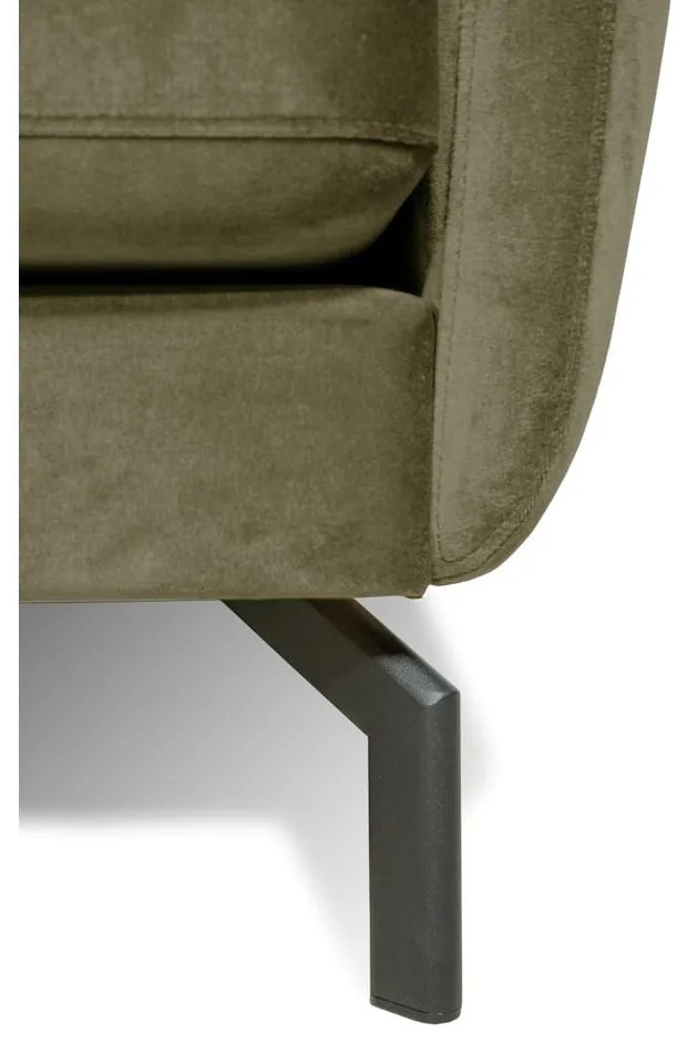 Zelená zamatová rohová pohovka (ľavý roh) Magic - Scandic