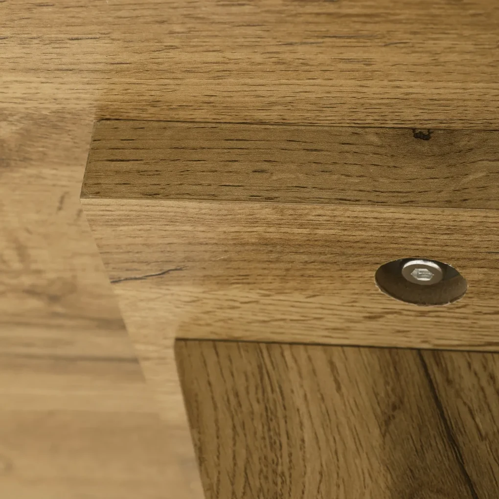 Autronic - Jídelní stůl, 140x80x76 cm, MDF deska, 3D dekor divoký dub - HT-911 OAK VÝPRODEJ