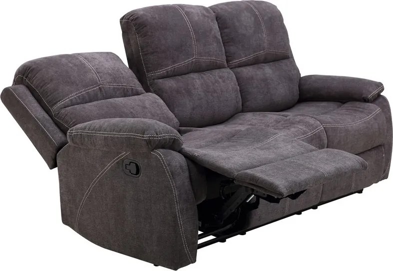 Trojsedák Fortuna, šedá látka, funkcia polohovanie