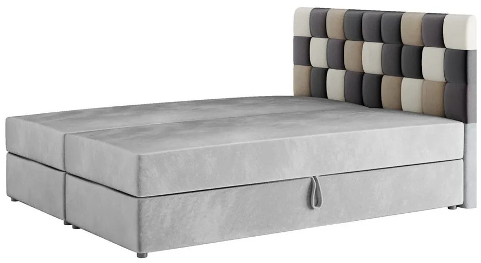 Čalúnená posteľ boxspring APPLE + úložný priestor + matrac + rošt - itaka 14/červená / 140x200 / nie