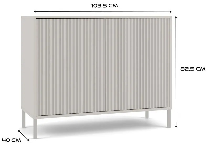Komoda Kamaro 2D Slim 103 cm kašmír
