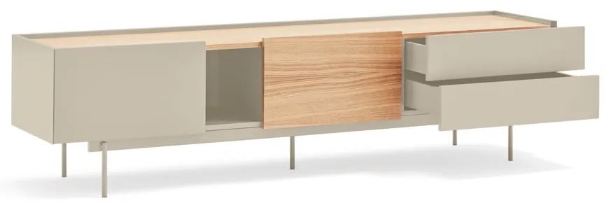 TV stolík v dekore duba v béžovo-prírodnej farbe 180x45 cm Otto – Teulat
